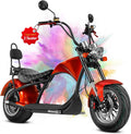 eAhora M1 2 Seater 2000W Electric Motorcycle for Adults,37MPH 60V 30Ah Battery 40 Miles Long Range Full Suspension Dual Hydraulic Brakes, Street Legal Electric Motorcycle