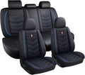 Car Seat Covers Fit for Chevy Suburban 2000-2025, Leather Seat Covers for Car, Waterproof Non-Slip Durable Car Seat Protector(5 Seats,Black Blue)