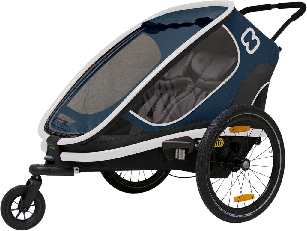 Hamax Outback Two Seat Reclining Multi-Sport Child Bike Trailer + Stroller (Jogger Wheel Sold Separately)
