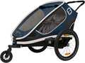 Hamax Outback Two Seat Reclining Multi-Sport Child Bike Trailer + Stroller (Jogger Wheel Sold Separately)