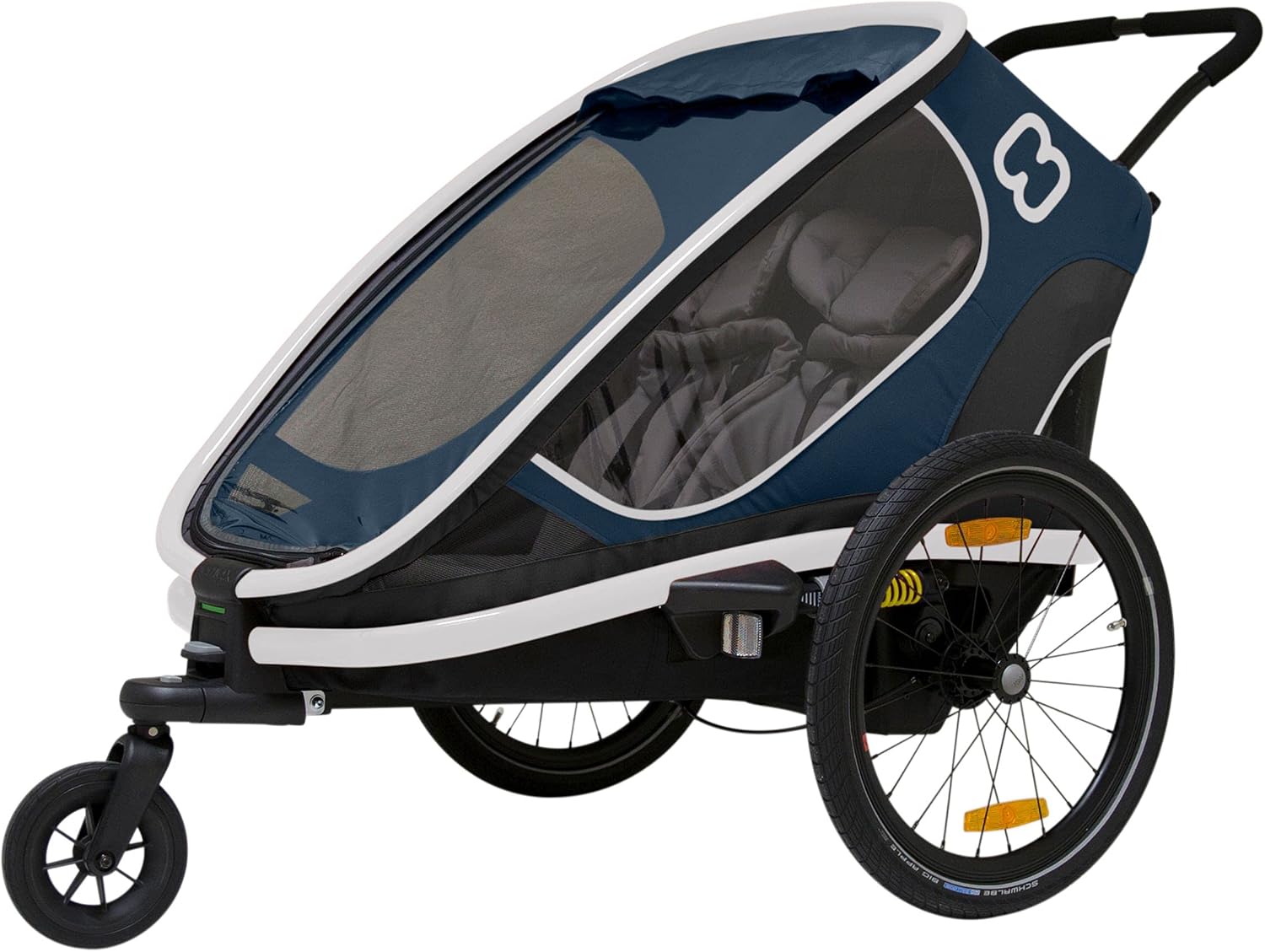 Hamax Outback Two Seat Reclining Multi-Sport Child Bike Trailer + Stroller (Jogger Wheel Sold Separately)