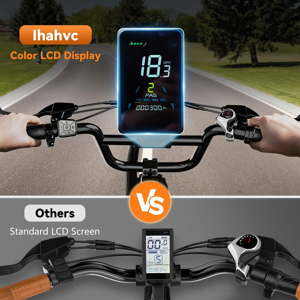 VEFREEDOM 1500W Motor Electric Bike for Adults 80 Miles 30MPH Ebike 20' x 4 Fat Tire 48V 20Ah Removable Battery Mountain E Bike Commuter Front Suspension Bicycles Men Women