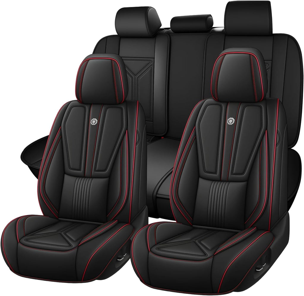 Car Seat Cover for Hyundai Santa Cruz 2022-2025,Leather Seat Cover for Car,Breathable Vehicle Cushions Cover Waterproof Protectors Seat Protector, (Full Set,Black)
