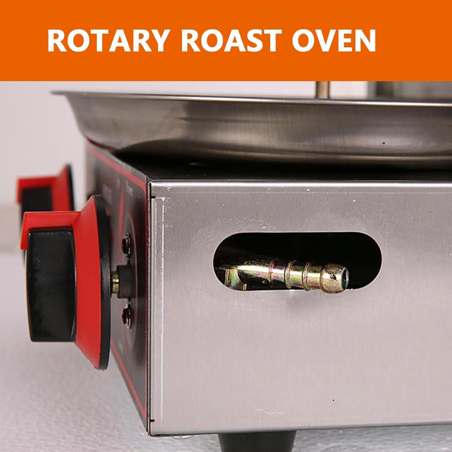 BBQ Meat Machine, Vertical Auto-Rotate Kebab Doner Grill with Meat Spatula,50-300℃ Temp Control, Stainless Steel Gas Broilers Rotisserie Oven