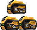 3Packs Replace for DeWalt Flex 20V/60V 12000mAh Lithium Battery Compatible with DCB606 DCB612 DCB606-2 DCB609 DCB609-2 DCB204 DCB205 DCB206 Cordless Power Tools (3PACK 12.0AH)