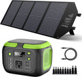 200W/42000mAh Portable Power Station with 100W Foldable Solar Panel 155WH Solar Generator Set for Outdoors Camping Home Emergency Travel Hunting Fishing