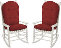 ARDEN Oceantex Indoor/Outdoor Plush Modern Tufted Adirondack Cushion, 2-Pack, 21.5 x 19, Water Repellent, Rain Proof, Fade Resistant Cushion For Rocking Chair Or Adirondack Nautical Red