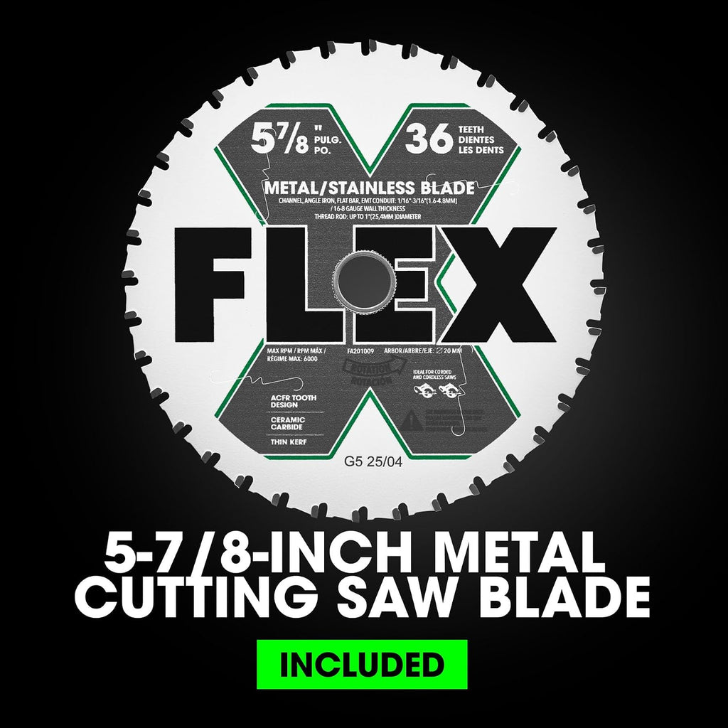 FLEX 5-7/8-inch Cordless Metal Cutting Circular Saw Tool Only, Battery and Charger Not Included - FX2461-Z