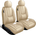 Car Seat Covers 2 Seats Fit for Jeep Wrangler Unlimited 4xe 2021 2022,Waterproof Leather Seat Covers,Airbag Compatible,Car Seat Protectors Interior Sets(Front Set,Beige)