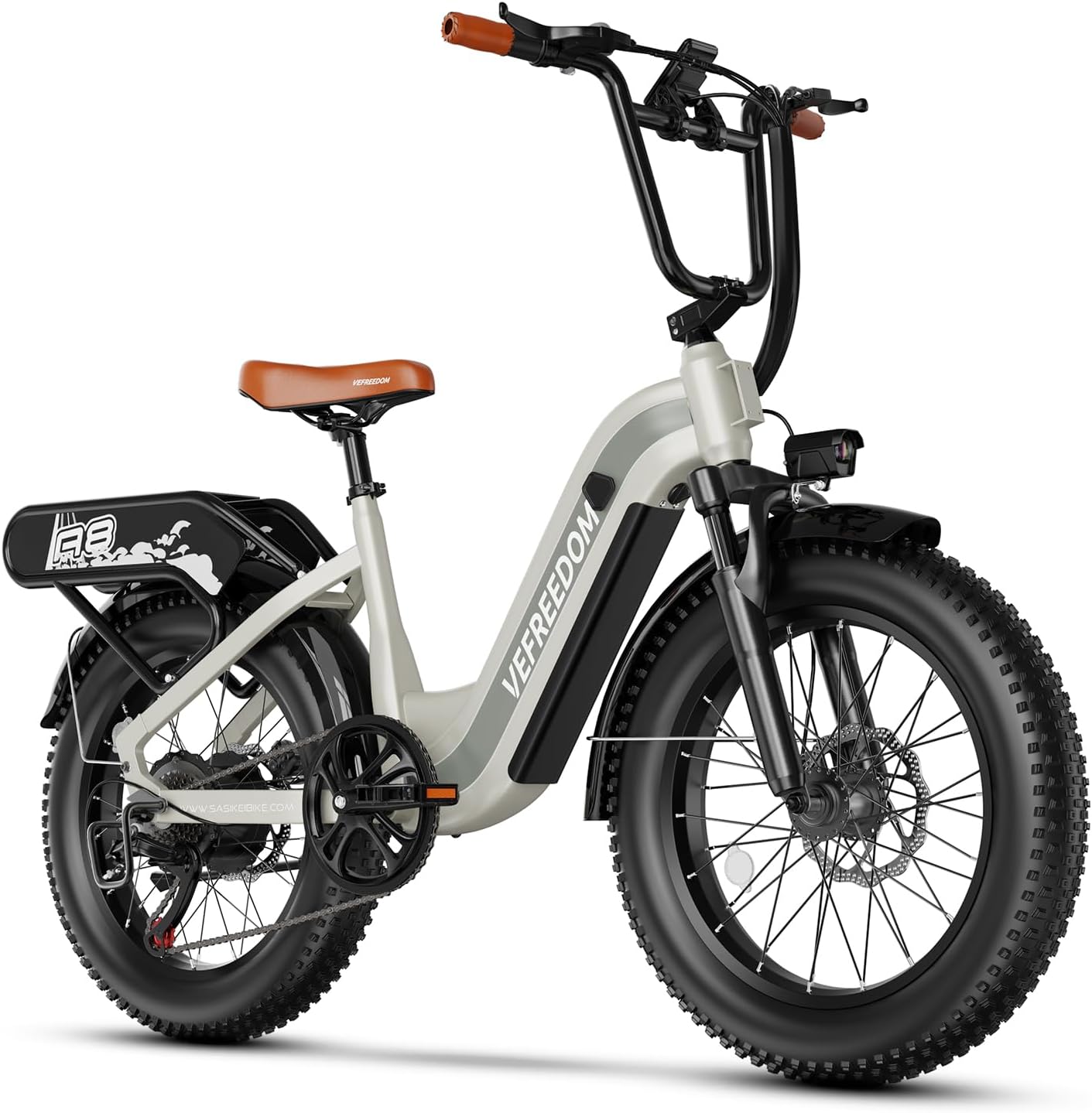 VEFREEDOM 1500W Motor Electric Bike for Adults 80 Miles 30MPH Ebike 20' x 4 Fat Tire 48V 20Ah Removable Battery Mountain E Bike Commuter Front Suspension Bicycles Men Women