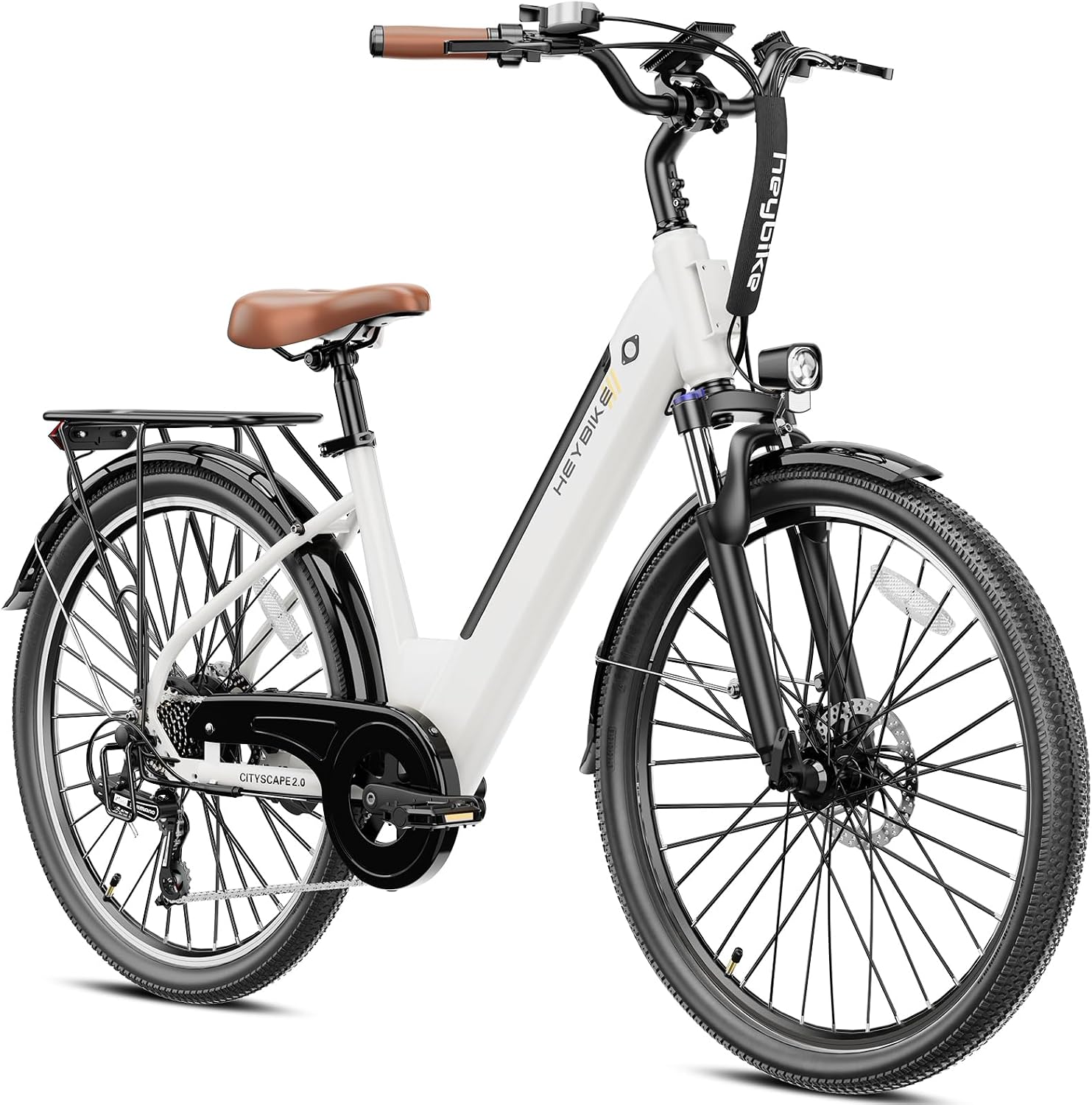 Heybike Cityscape 2.0 Electric Bike for Adults with Peak 1200W Motor, 468Wh Removable Battery, 50Miles 26' Electric Commuter Bike, 7-Speed,UL Certified