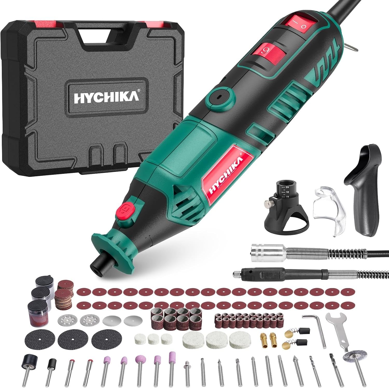 HYCHIKA 18 V Max Cordless Impact Wrench,180W Rotary Tool,2-Tool Power Tool Set Combo Kit