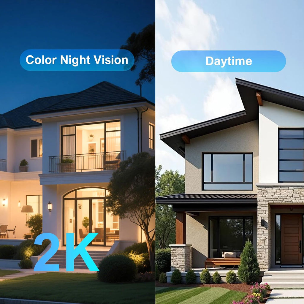 4G LTE Cellular Security Camera Outdoor System, 365 Days Unlimited Data,Wireless Solar Security Camera，Remote Monitoring, Motion Sensor, Human Tracking, 360°Viewing,2K Color Night Vision