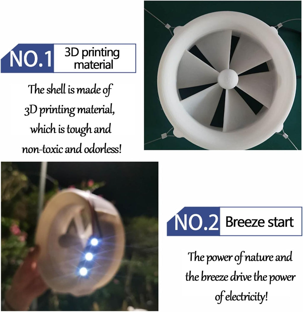 Portable Wind & Water Hybrid Turbine Generator, Small Outdoor Hydroelectric Generator 6-Blade Quick-Start Micro Turbine Outdoor/Camping/Emergency Power