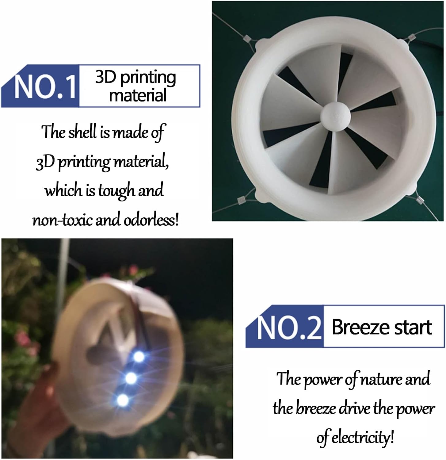 Portable Wind & Water Hybrid Turbine Generator, Small Outdoor Hydroelectric Generator 6-Blade Quick-Start Micro Turbine Outdoor/Camping/Emergency Power