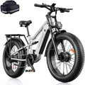 Dual Motor Electric Bike Peak 3000W, 52V 20AH Battery E Bike for Adults 26 Inch Fat Tire Mountain Electric Bicycle 38 MPH, Full Suspension Dual Hydraulic Disc Brake