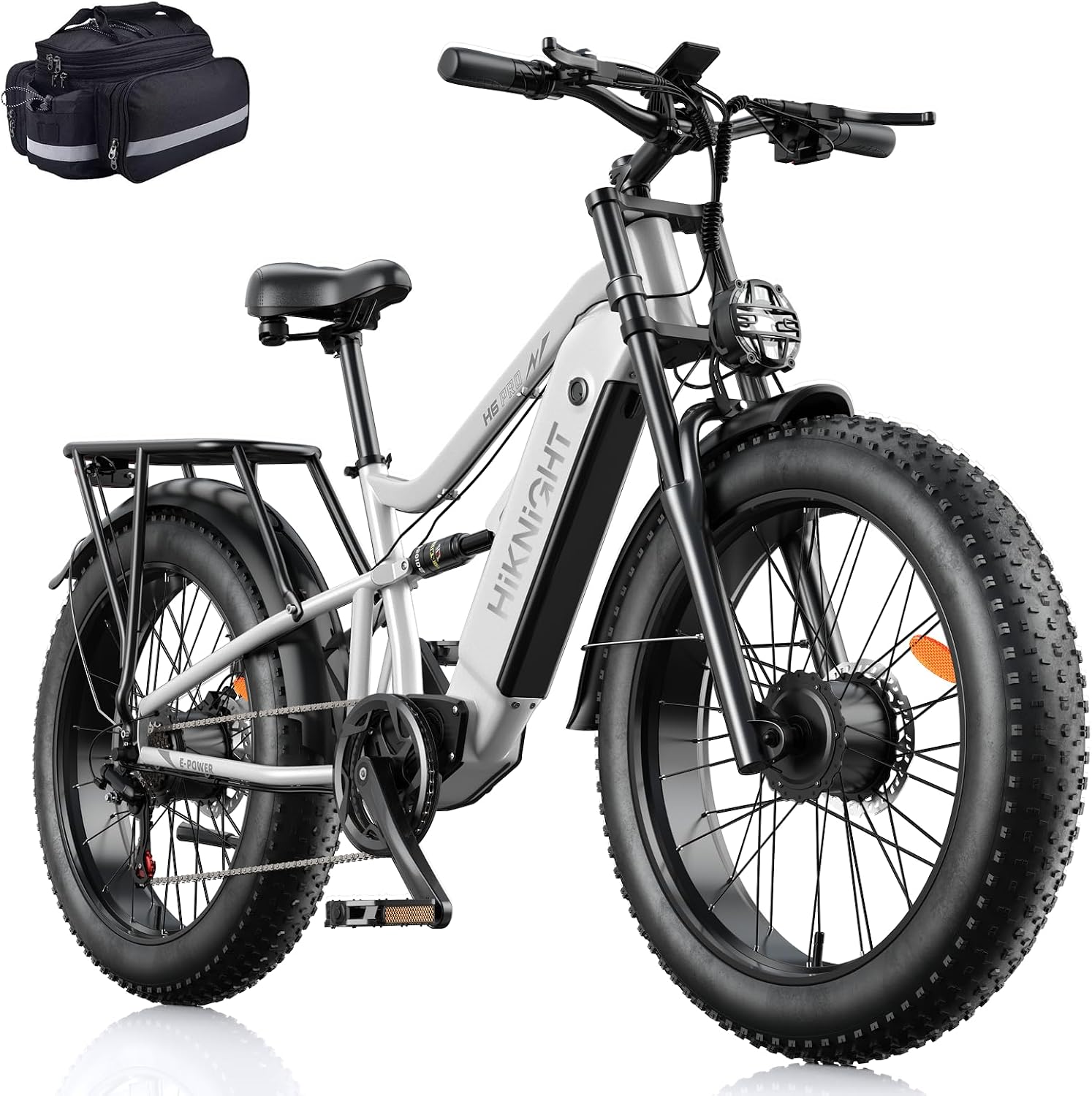 Dual Motor Electric Bike Peak 3000W, 52V 20AH Battery E Bike for Adults 26 Inch Fat Tire Mountain Electric Bicycle 38 MPH, Full Suspension Dual Hydraulic Disc Brake