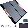 200W Portable Solar Panel for 1200W 2400W Power Station Solar Generator, Folded 3-in-1 Outputs 18V Solar Charger with Adjustable Kickstand for RV Camping Home 100W
