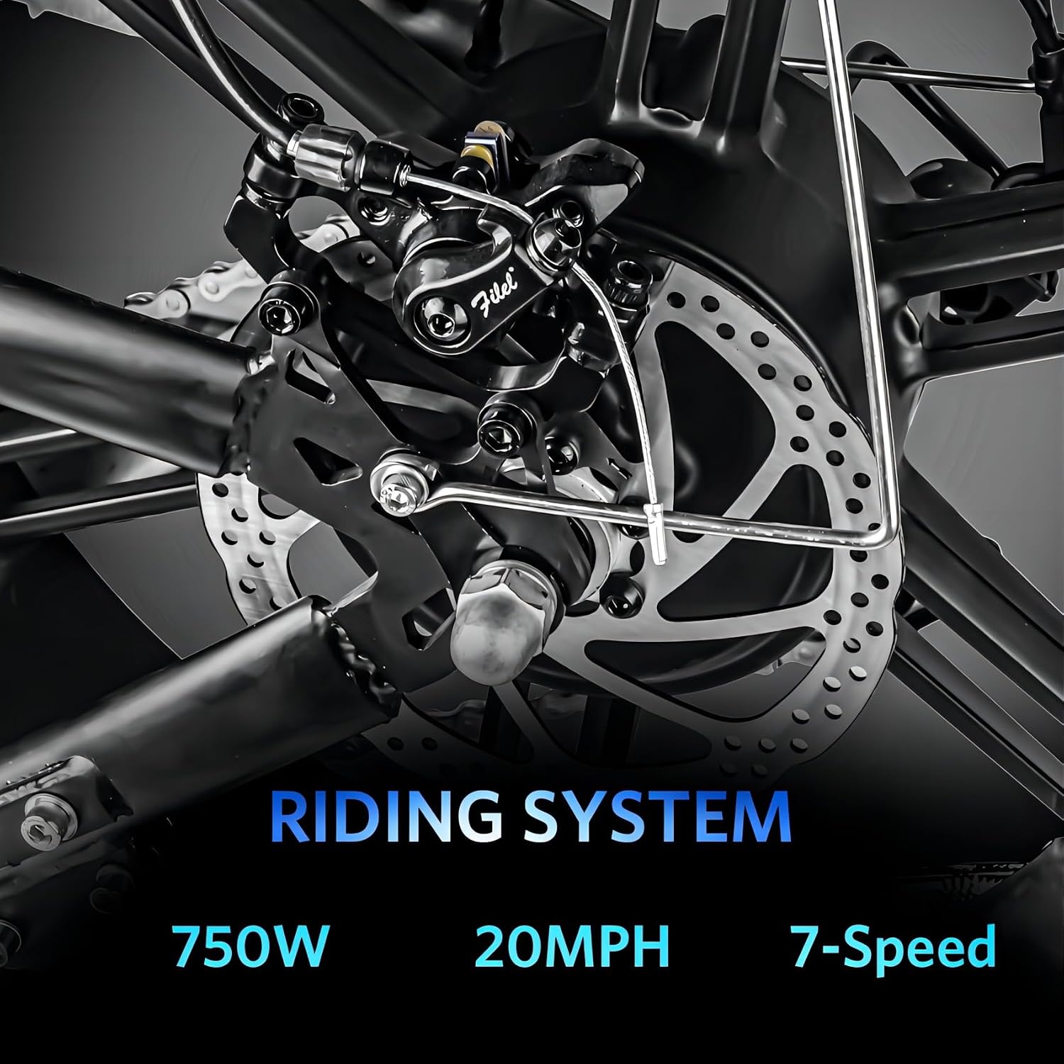 Hipatoo V8/V8 MAX Electric Bike for Adults, Long Seat Dirt Bike with 20' Fat Tire, E-Bike 2 Seater Max 31MPH, 15/30AH Battery, Moped Style Ebike for Snow, Mountains, Road, Dual Disc/Hydraulic Brakes