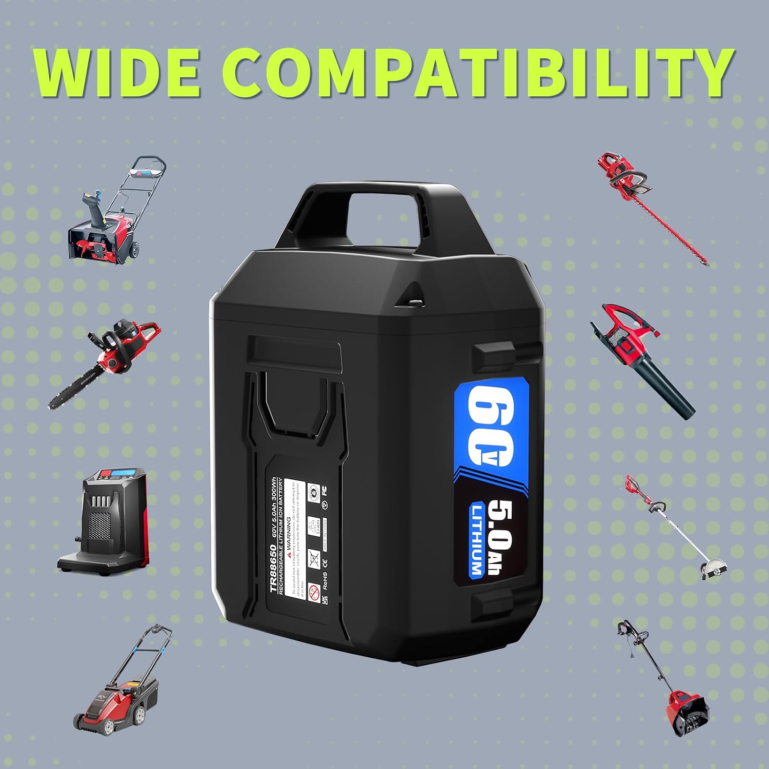【Upgrade】 5.0Ah Replacement Battery for Toro 60V Battery fro Toro Flex Force Power System 60 Volt Max for Toro Snow Shovel Mower Blower...,with 4 LED On Board Power Meter