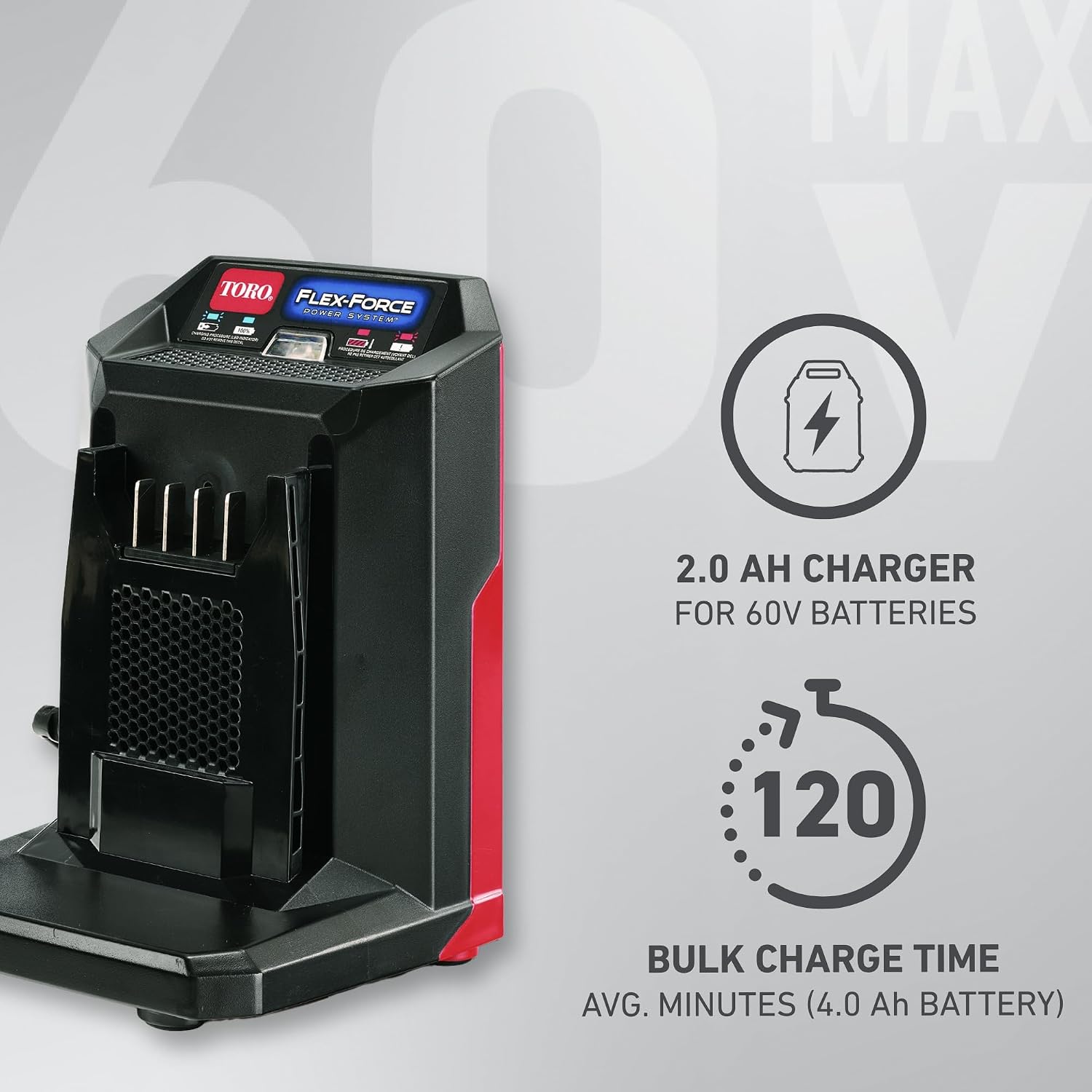 Toro Flex-Force Power System 60-Volt Max Lithium-Ion Battery Charger