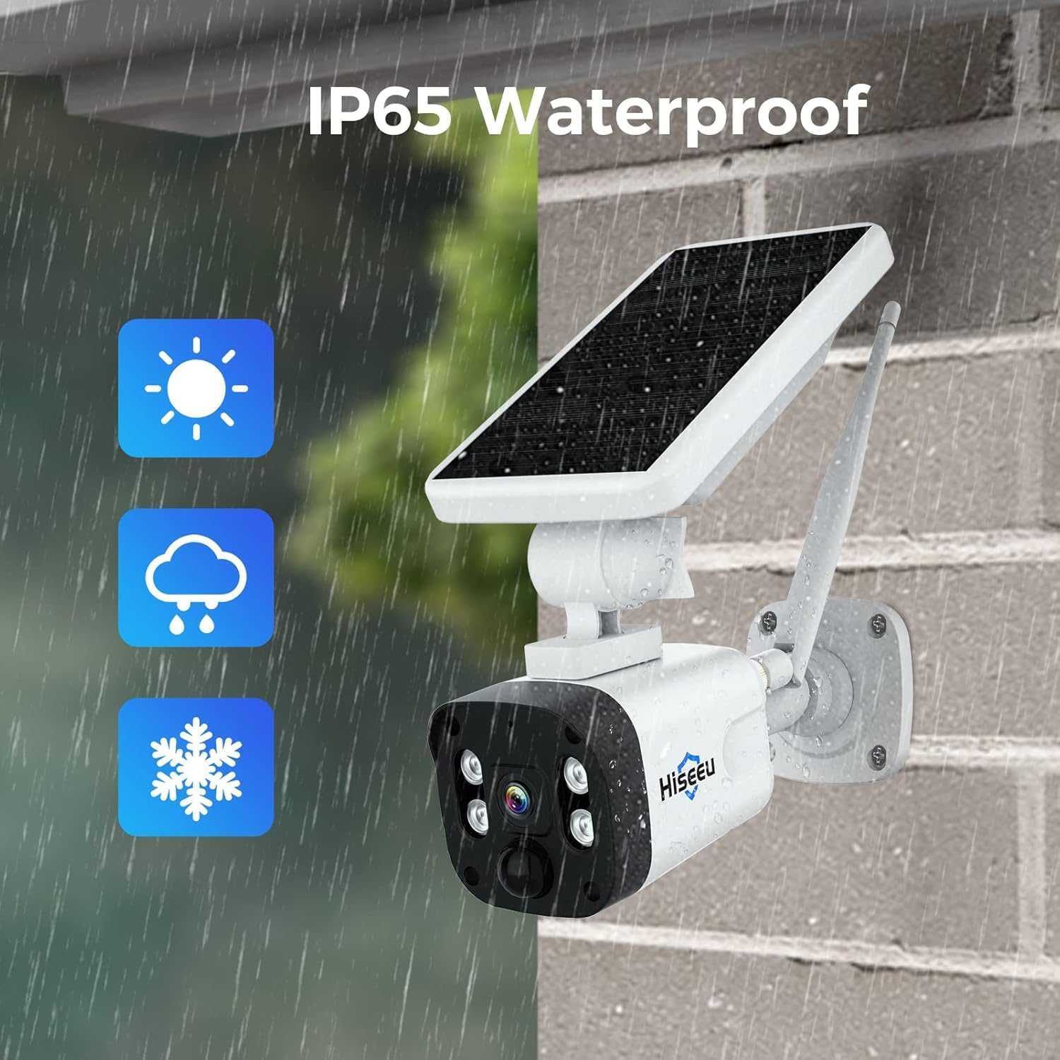 Hiseeu [1TB HDD,4MP Spotlight Solar Home Security Camera System, Bullet Solar Security Cameras Wireless Outdoor,10CH 10 Inch LCD 4K NVR,Smart Human Detection,2-Way Audio,Motion Record