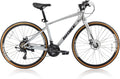 DEYGIA Hybrid Bike, 24-Speed 700C Wheel Hybrid Bicycle with Dual Disc Brakes, Trigger Shifting, Internal Wiring Frame, Lightweight City Commuter Bicycle for Men Women Adult, Multiple Colors