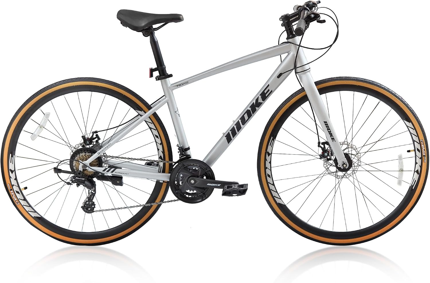 DEYGIA Hybrid Bike, 24-Speed 700C Wheel Hybrid Bicycle with Dual Disc Brakes, Trigger Shifting, Internal Wiring Frame, Lightweight City Commuter Bicycle for Men Women Adult, Multiple Colors