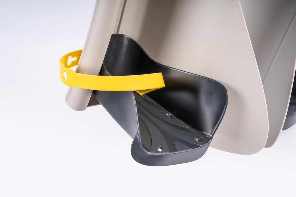 Bellelli Pepe Rear Rack Mount Child Bike Seat - Made in Italy, Comfortable Padded Carrier for Kids Up to 48.5 lbs with Adjustable Safety Harness & Secure Clamp