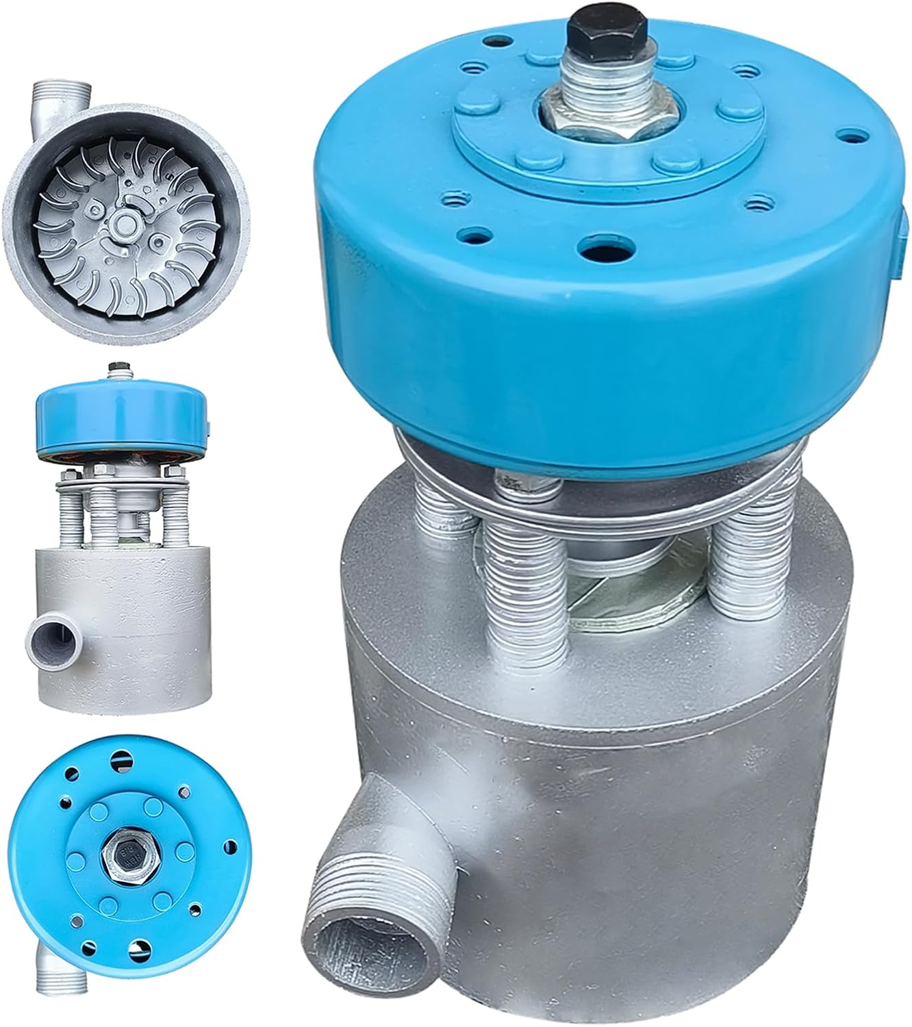1000W Micro Hydroelectric Generator 1KW 220V Portable Micro Hydro Generator with Blue Connector Hydroelectric Power Station Water Turbine Generator for Home Use, Lighting, Monitoring,1kw,220V