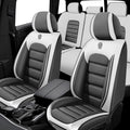 5 Seat Covers for Buick Encore GX 2020-2024 Leather Car Seat Covers Waterproof Anti-Slip Car Seat Protectors Comfort Automotive Seat Covers with Airbag（Standard,White+Gray）