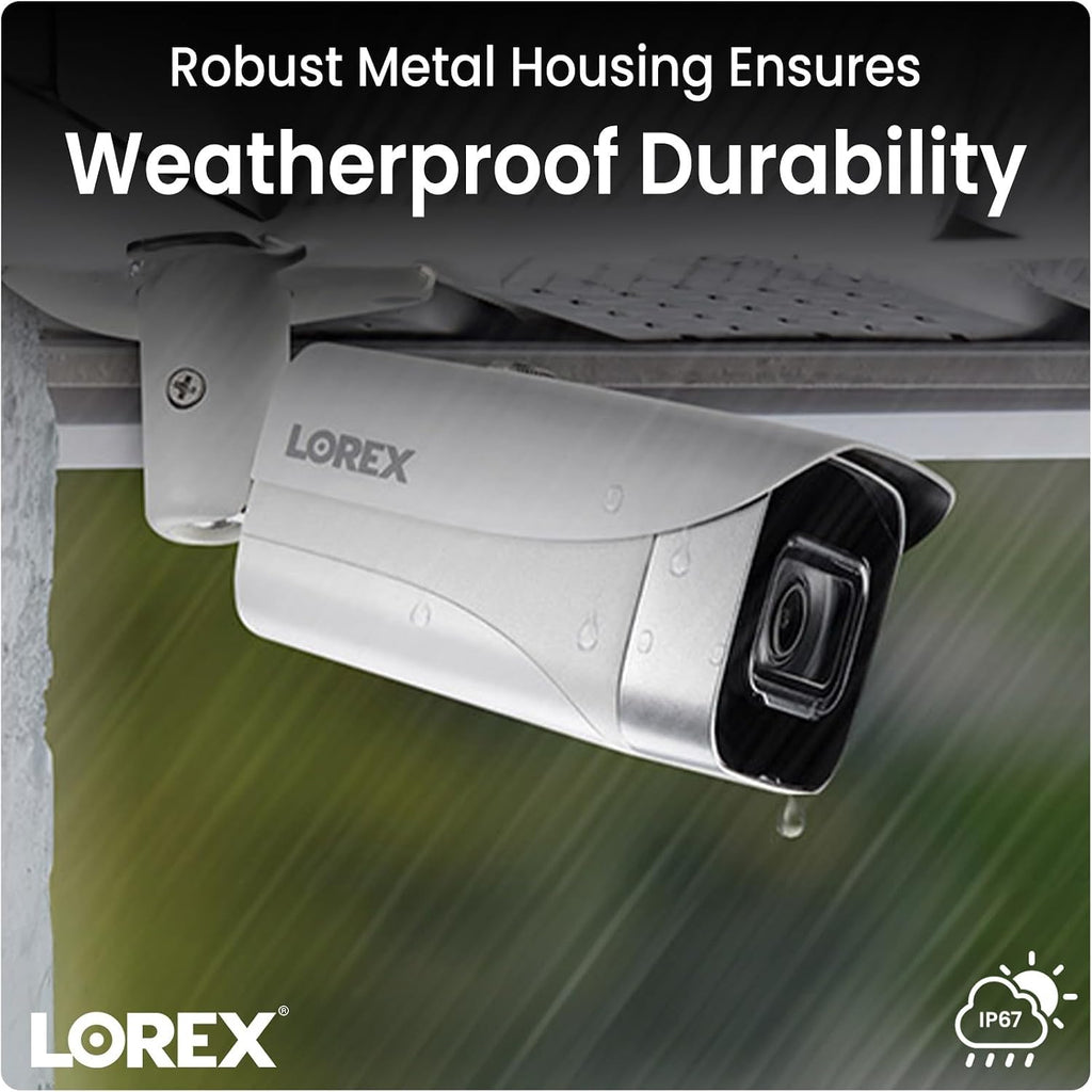 Lorex Fusion 4K Security Camera System with 3TB NVR - 16 Channel PoE Wired Home Security System with 10 Metal Cameras - Motion Detection, Color Night Vision, Weatherproof Surveillance