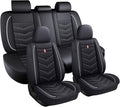 Car Seat Covers Fit for Buick Enclave 2008-2025, Leather Seat Covers for Car, Waterproof Non-Slip Durable Car Seat Protector(5 Seats,Black White)