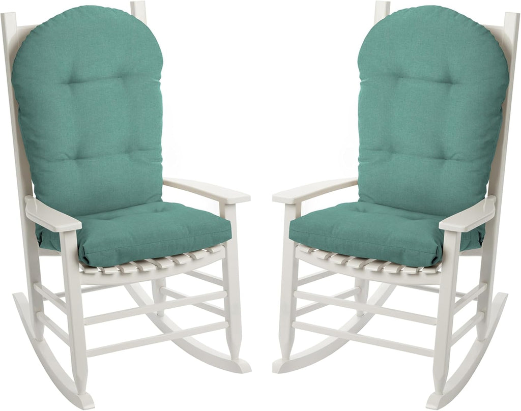 ARDEN Oceantex Indoor/Outdoor Plush Modern Tufted Adirondack Cushion, 2-Pack, 21.5 x 19, Water Repellent, Rain Proof, Fade Resistant Cushion For Rocking Chair Or Adirondack Seafoam Green