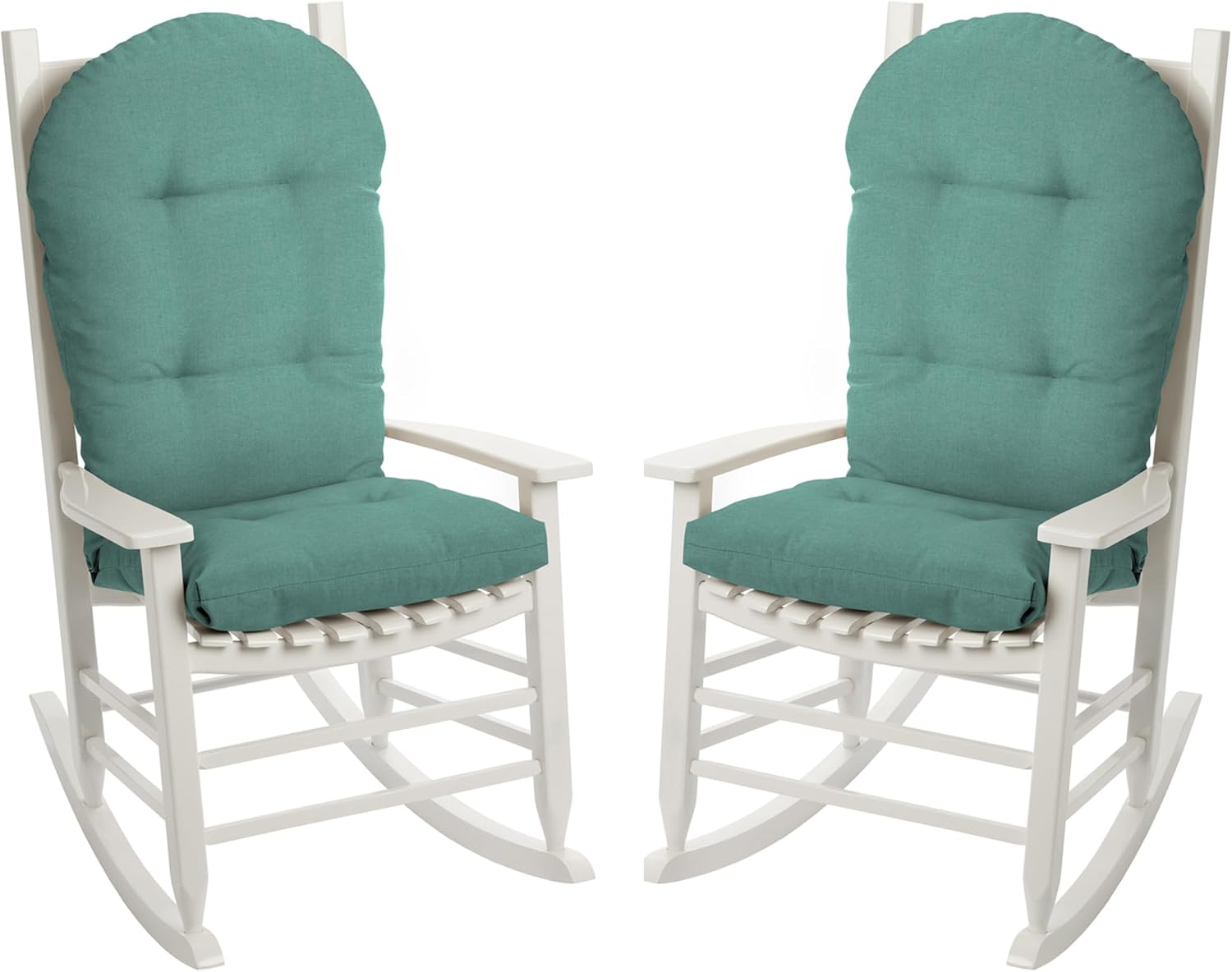 ARDEN Oceantex Indoor/Outdoor Plush Modern Tufted Adirondack Cushion, 2-Pack, 21.5 x 19, Water Repellent, Rain Proof, Fade Resistant Cushion For Rocking Chair Or Adirondack Seafoam Green