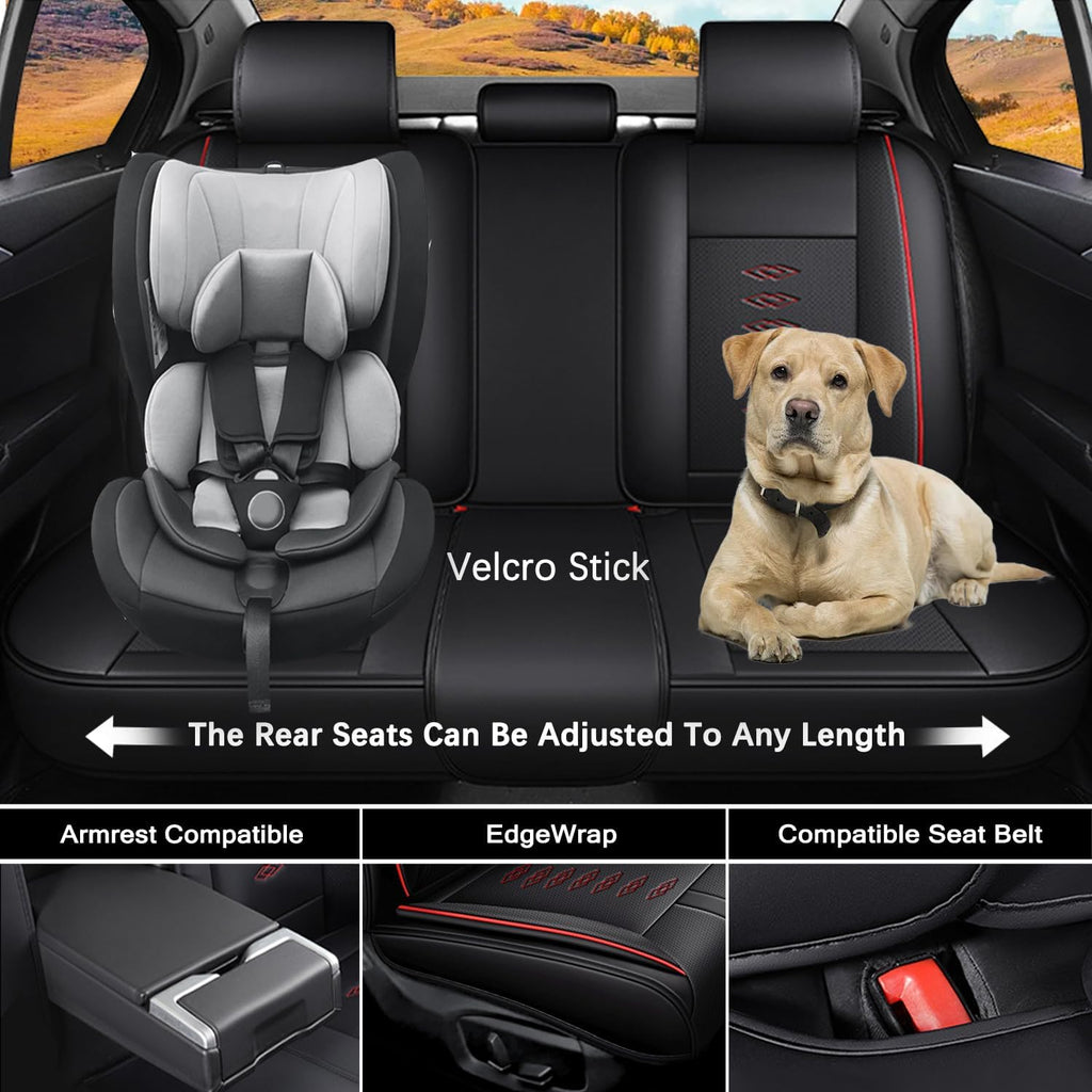 Car Seat Covers 5 Seats Fit for Mazda CX-90 2024 2025,Waterproof Leather Seat Covers,Airbag Compatible,Car Seat Protectors Interior Sets(Full Set,Beige)
