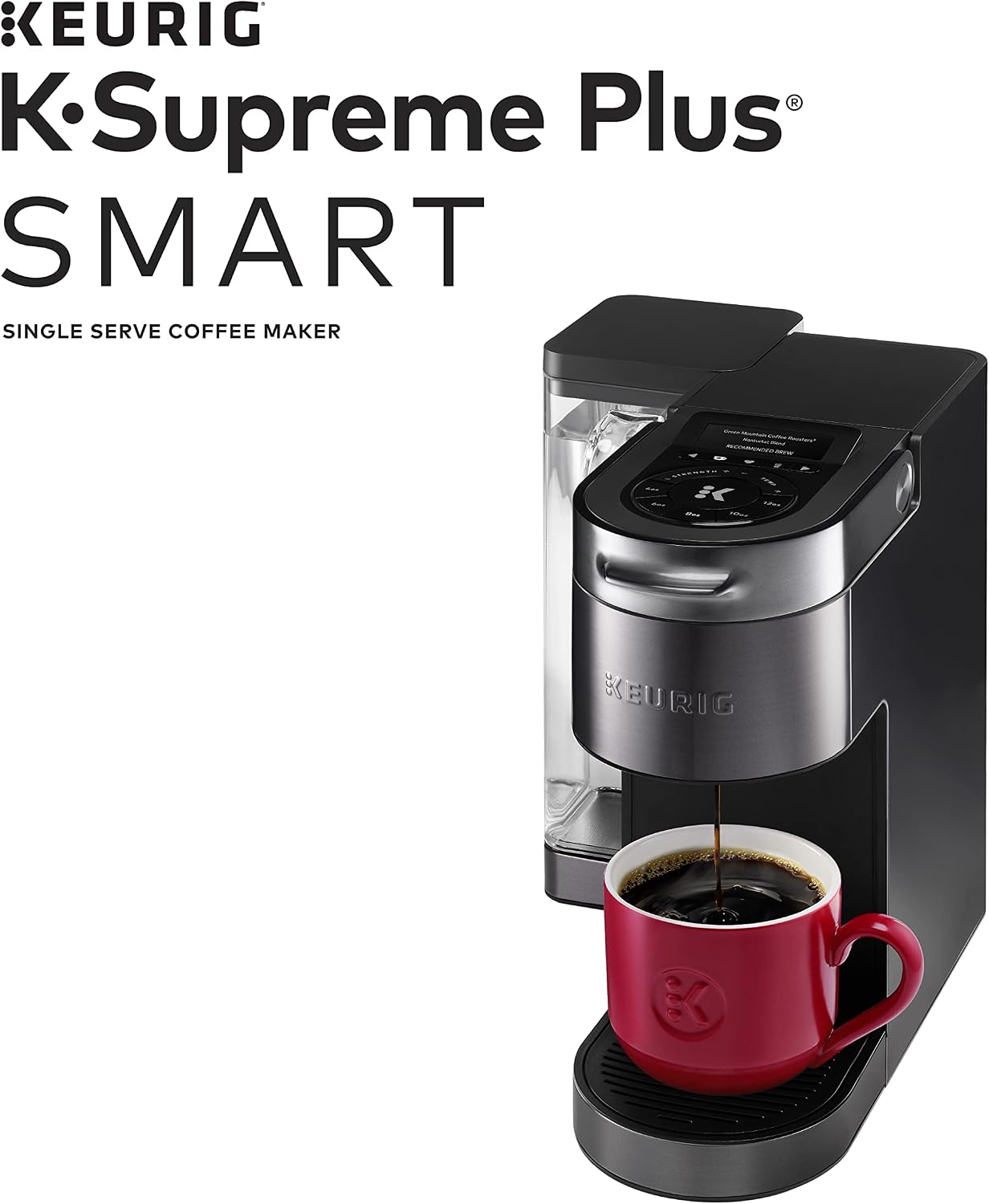 Keurig K-Supreme Plus SMART Single Serve Coffee Maker Milk Frother for Hot and Cold Milk Foam