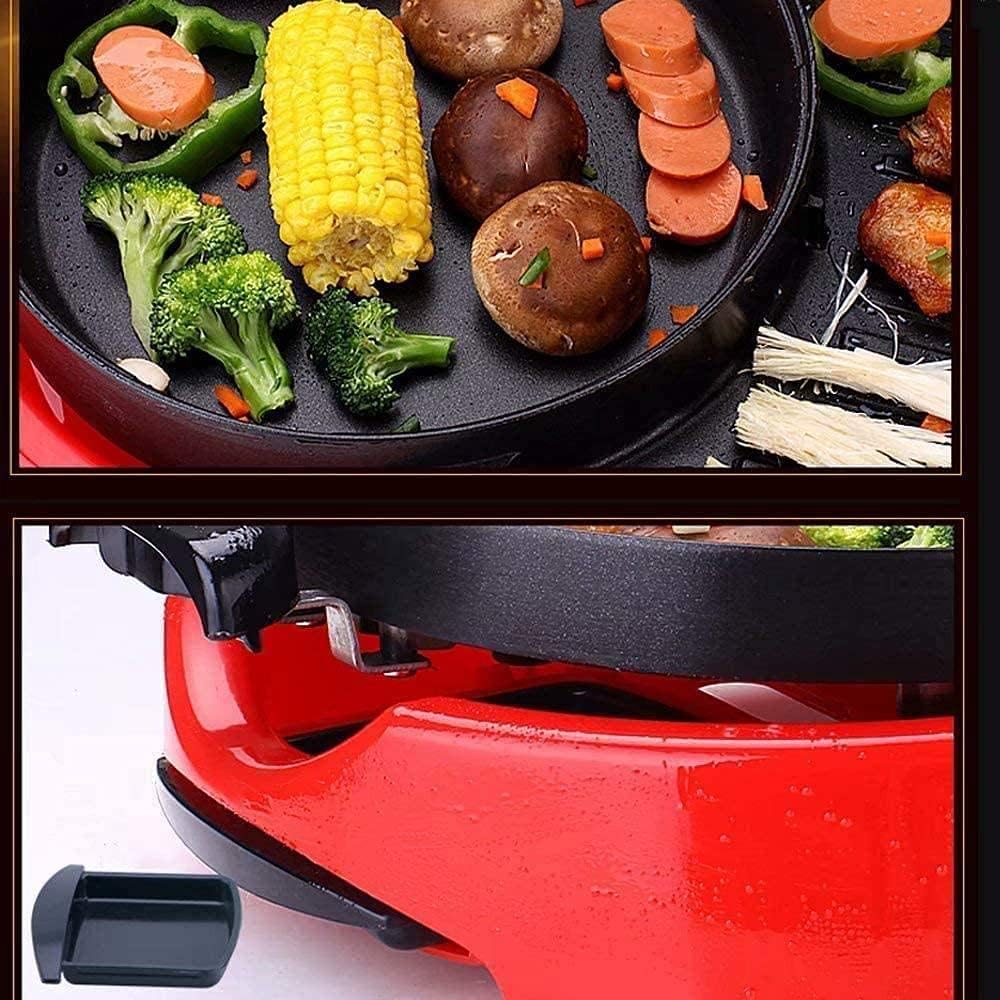 Pan Electric Barbecue/Hot Pot Hot Pot/Korean style smoke-free household oil leakage anti-slip fried fried hot pot multi-function one barbecue machine 2100W