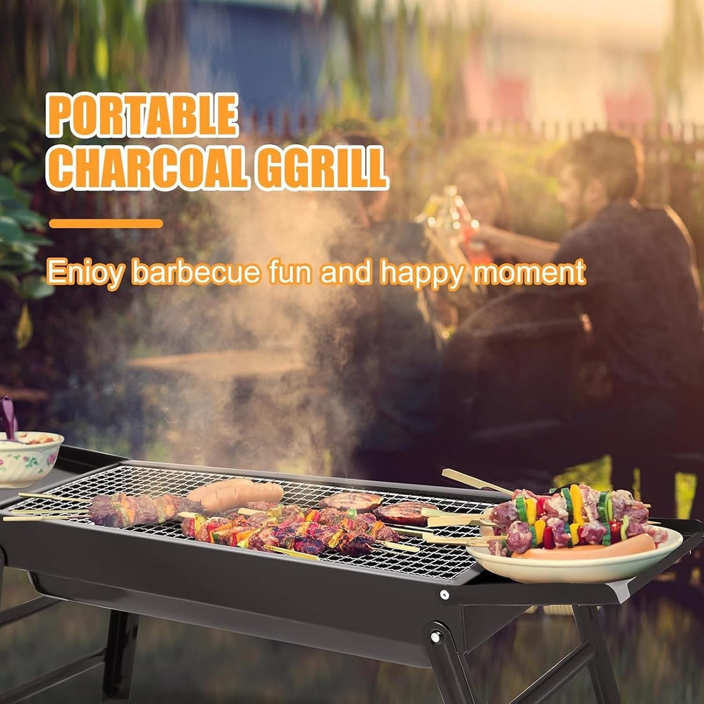 Portable Charcoal Grill Foldable Charcoal Grill Outdoor Barbecue Grill Portable Grill Suitable for Camping BBQ Grill for Outdoor