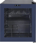 West Bend Beverage Cooler Refrigerator 15 Wine Bottle/60 Can Capacity, Glass Door, 17-Inch Wide Freestanding, Adjustable Thermostat Control, 1.6-Cu.Ft, Slate Blue