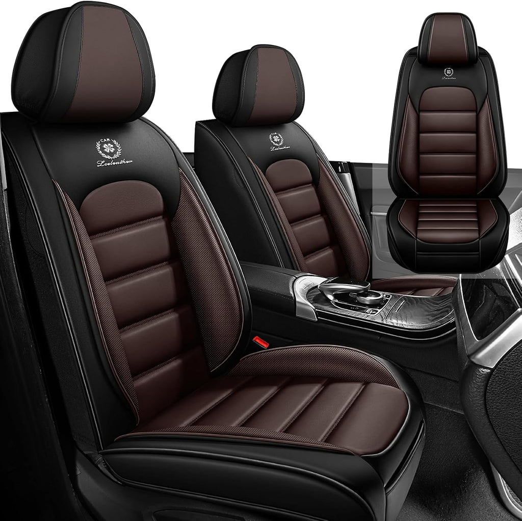 Car Seat Cover Fit for Rivian R1T 2022-2025,Compatible Airbag Non-Slip Waterproof Seat Cover,Car Seat Protector Premium Interior (Standard 2 Seats,Black Coffee)