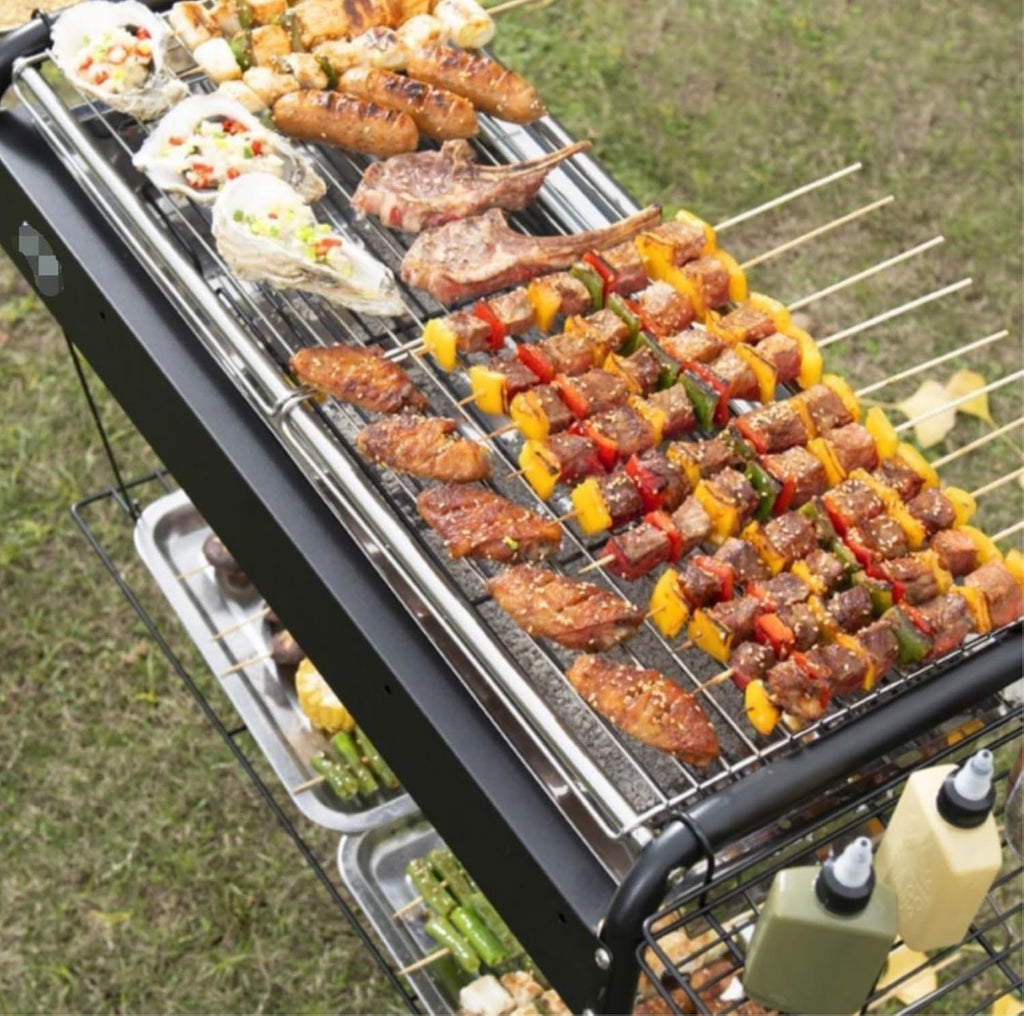 Portable Charcoal Grill Outdoor Barbecue Grill Stainless Steel Folding Charcoal Grill Portable Grill for Camping BBQ Grill for Outdoor
