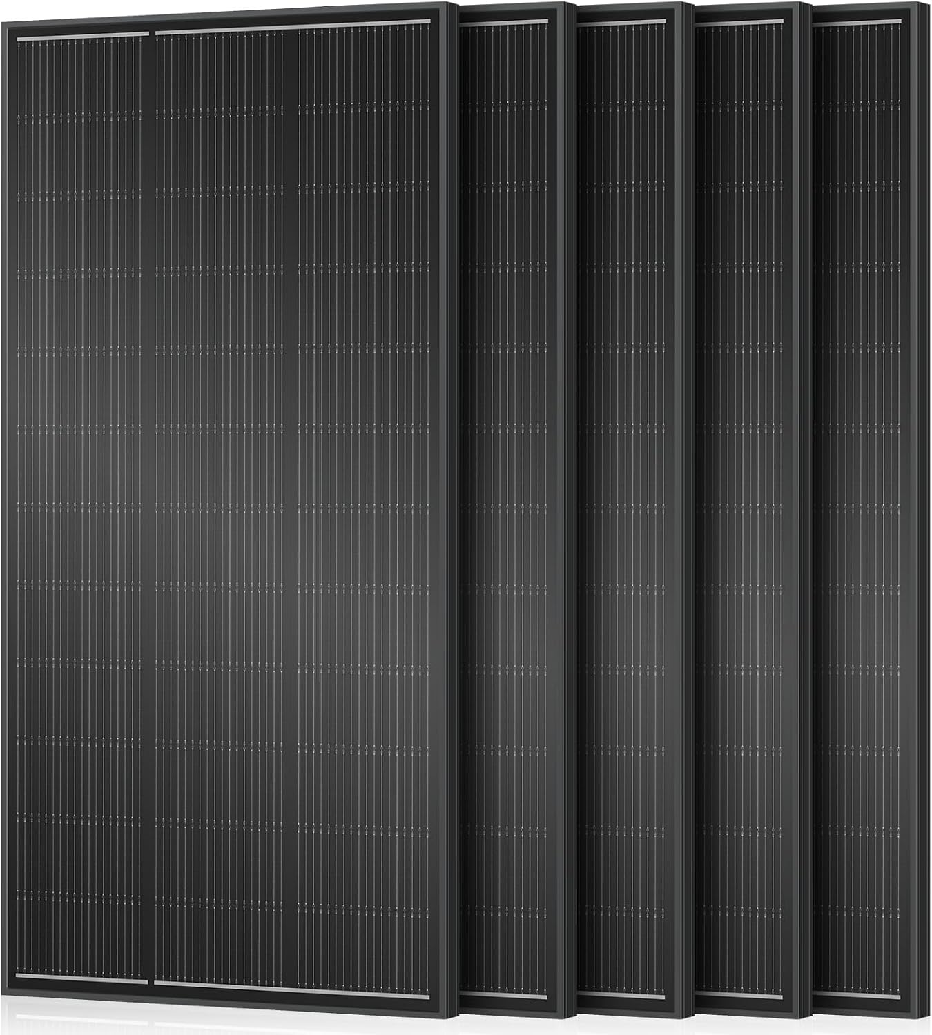 18BB 1000 Watt Solar Panel, 5pcs 200W N-Type1911-5 Solar Panels, 25% High-Efficiency Monocrystalline Module PV, for 12V/24V Battery, Home, Trailer, Camping, Marine, Boat,