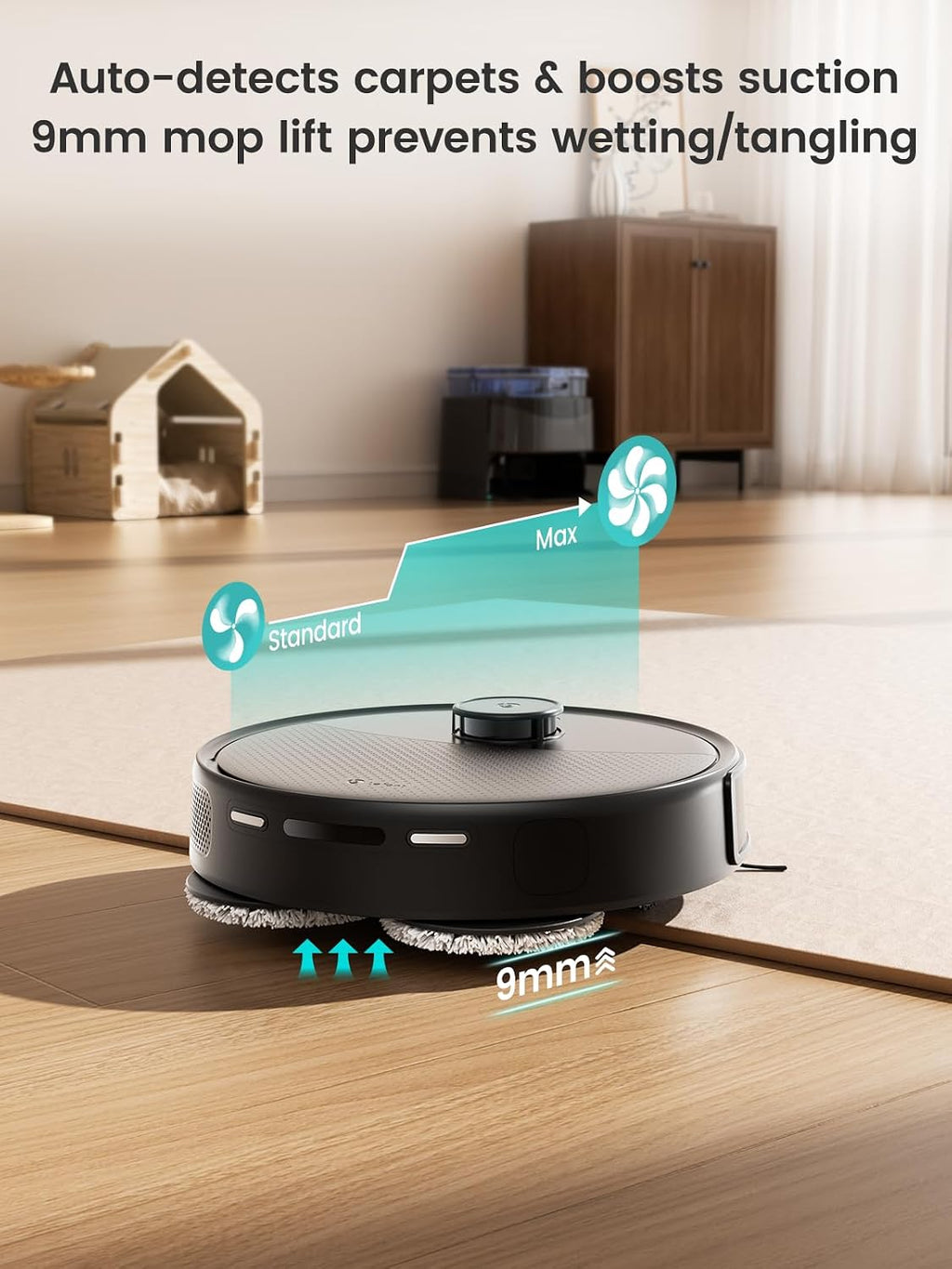 Lefant Robot Vacuum and Mop, 22,000Pa Suction,All-in-One, 90-Day Self-Emptying, Obstacle Avoidance, Auto Mop Washing&Drying, for Pet Hair Carpet, 5G WiFi Alexa/APP/iWatch Control, M3 Ultra