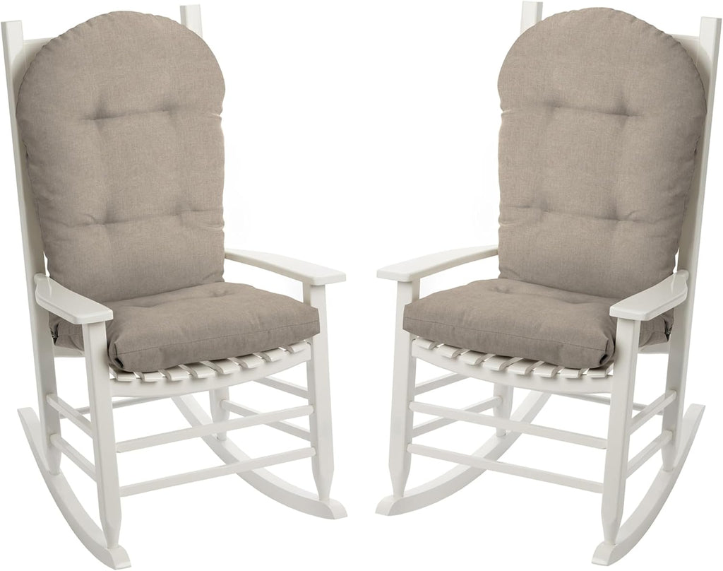 ARDEN Oceantex Indoor/Outdoor Plush Modern Tufted Adirondack Cushion, 2-Pack, 21.5 x 19, Water Repellent, Rain Proof, Fade Resistant Cushion For Rocking Chair Or Adirondack Natural Tan