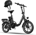 WINDHORSE 16' Folding Electric Bike for Adults, 630W Peak Motor, 20MPH, 19–35 Miles Pedal Assist Range, LCD Display, Dual Disc Brakes, Removable Battery
