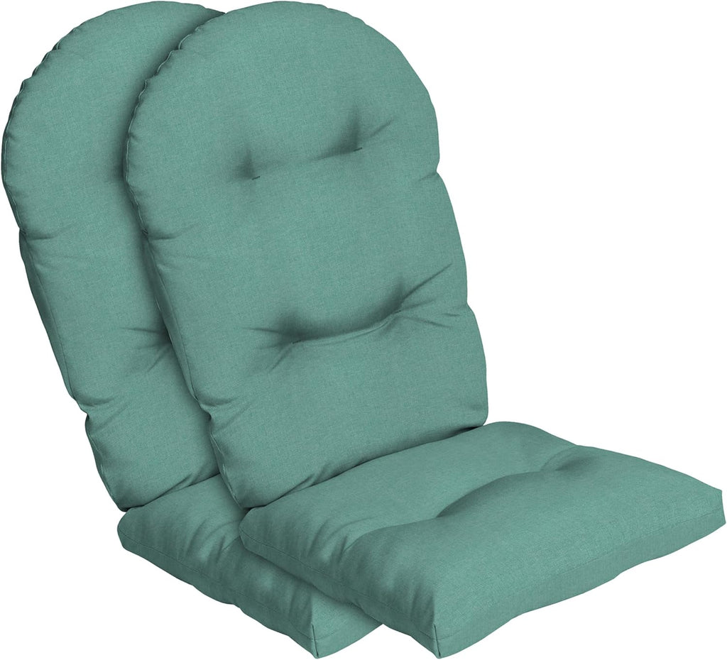 ARDEN Oceantex Indoor/Outdoor Plush Modern Tufted Adirondack Cushion, 2-Pack, 21.5 x 19, Water Repellent, Rain Proof, Fade Resistant Cushion For Rocking Chair Or Adirondack Seafoam Green