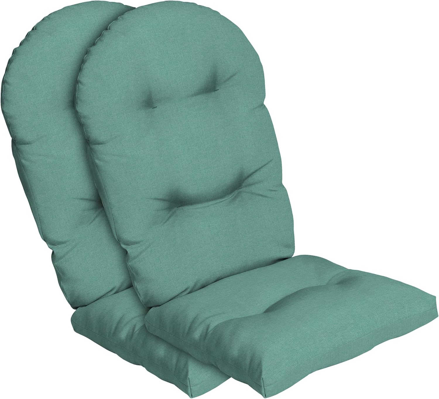ARDEN Oceantex Indoor/Outdoor Plush Modern Tufted Adirondack Cushion, 2-Pack, 21.5 x 19, Water Repellent, Rain Proof, Fade Resistant Cushion For Rocking Chair Or Adirondack Seafoam Green