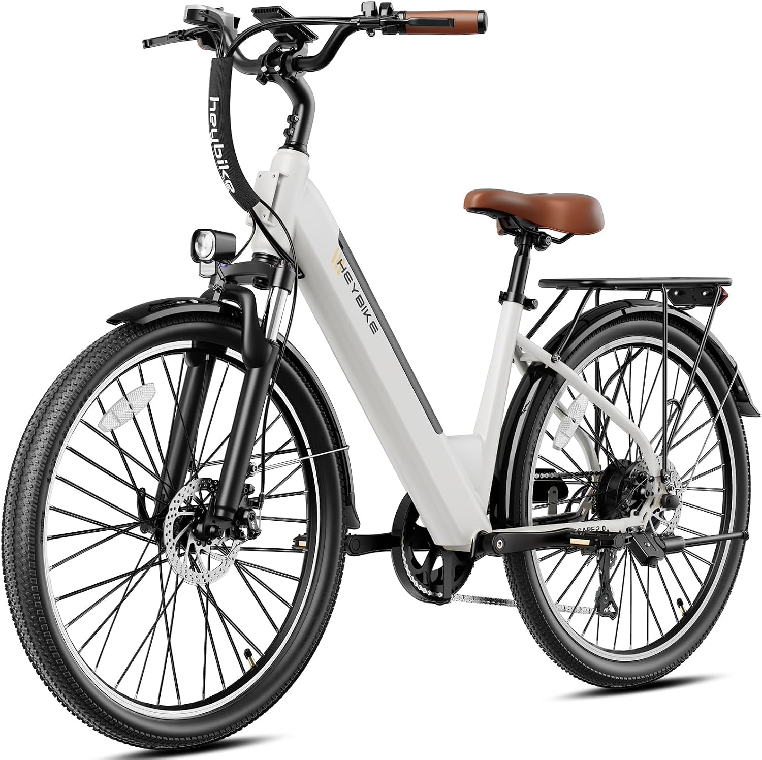 Heybike Cityscape 2.0 Electric Bike for Adults with Peak 1200W Motor, 468Wh Removable Battery, 50Miles 26' Electric Commuter Bike, 7-Speed,UL Certified