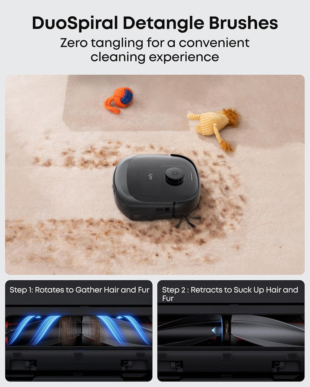 eufy Robot Vacuum Omni E28, HydroJet System, Portable Deep Cleaner, Turbo Suction, DuoSpiral Detangle Brushes, CornerRover Arm + Official Replacement Parts Kit for E28